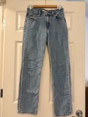 Levi's Women's Straight-Leg Jeans in Light Blue Denim